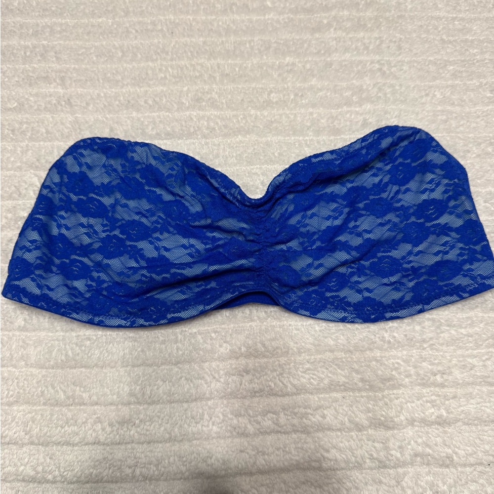 PINK Victoria's Secret Cobalt Lace Bandeau